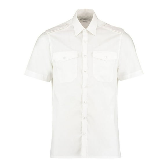 Kustom Kit Mens Tailored Short-Sleeved Pilot Shirt