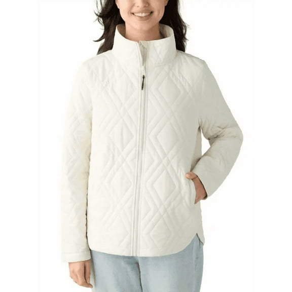 Voyager Ladies' Quilted Lightweight Jacket Cream Large