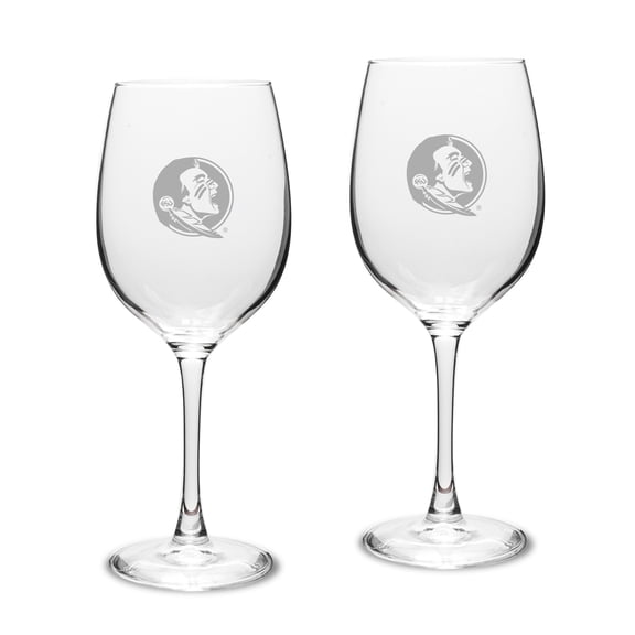 Florida State Seminoles 2-Piece 16oz. White Wine Glasses Set