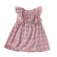 thumbnail image 3 of LYMAYTER Kids Baby Girls Cotton Dresses Toddler Crewneck Casual Dress for 1-8 Years Summer Sweet Princess Dress Sundress, 3 of 9
