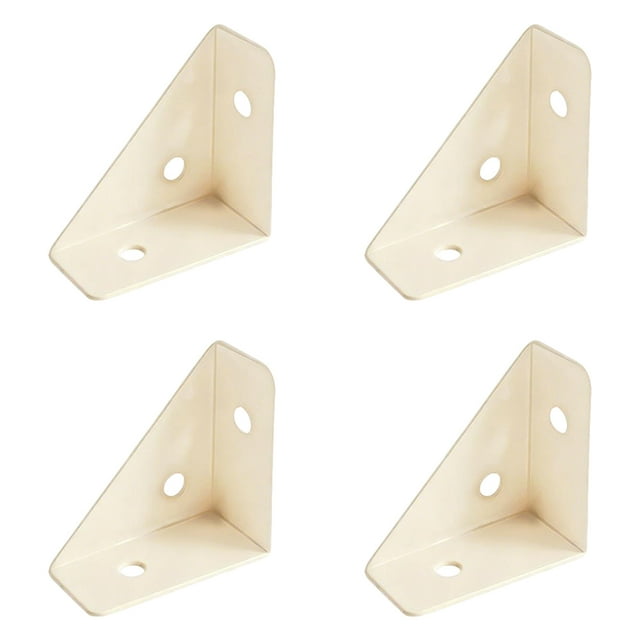 Visland 4 Pcs Équerres d'Angle Droit en Acier Laminé à Froid Équerres de Coin Renforcement en Acier à 90 Degrés Connecteurs de Meubles Résistants à la Rouille