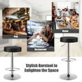 thumbnail image 5 of Costway Set of 4 Round Bar Stool Adjustable Swivel Pub Chair W/ Footrest Black, 5 of 10