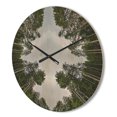 thumbnail image 3 of Designart 'Circle Composition of Coniferous Forest Trees ' Modern Wood Wall Clock, 3 of 5