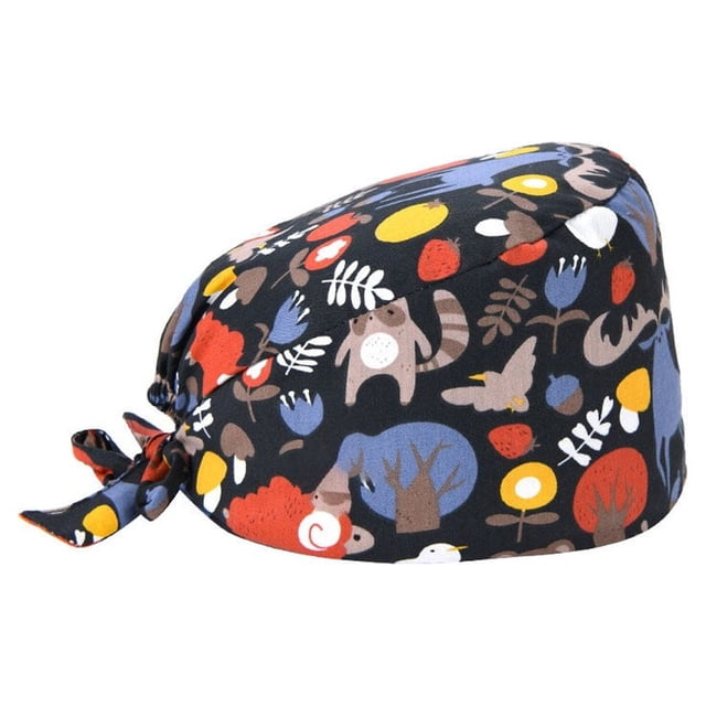 VONKY Gourd Caps Nurse Durability Pure Color Button Professional Assorted Colors Tie Back Work Uniform Operating Hats L14
