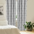 thumbnail image 2 of Ambesonne Geometric Curtains, Abstract Hexagons, Pair of 28"x63", Grey Pale Grey, 2 of 5