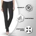 thumbnail image 3 of 2-Pack Women's Super Stretchy Slim Fit Ponte Pants, 3 of 5