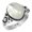 Mother Of Pearl, variant on Natural Prehnite Women Jewelry 925 Sterling Silver Ring