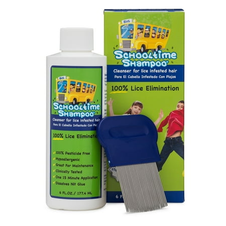 Schooltime Products Super Lice Elimination Kit, includes Shampoo and Nit (Best Way To Remove Lice)