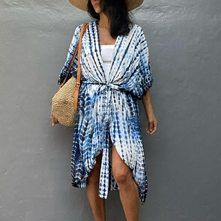 WMTBSRSW Women s Kimono Swimsuit Coverups Bikini Bathing Suit 2025 Trendy Summer Beach Cover up Casual Loose Cardigans for Swimwear One Size Big Sale