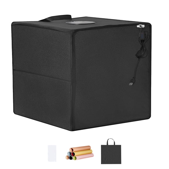 KFFKFF Photography Studio Light Cube, Dimensions 12" x 12", Variable 3 Color Temperatures Ranging 3000-5600K, Professional Grade Photo Tent Kit, Equipped with 120 LED Lights