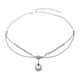 thumbnail image 1 of Qarigey Colgante de cristal, cadena para la frente, gota de agua, diamantes de imitación, colgante para el pelo, diadema, tocado, decoración de boda, Accesorio para el cabello Plateado Qarigey AP017758-02, 1 of 6