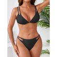 thumbnail image 3 of Sociala Womens Sexy Thong Two Piece Swimsuit Hollow Out Triangle String Bikini Sets, 3 of 7