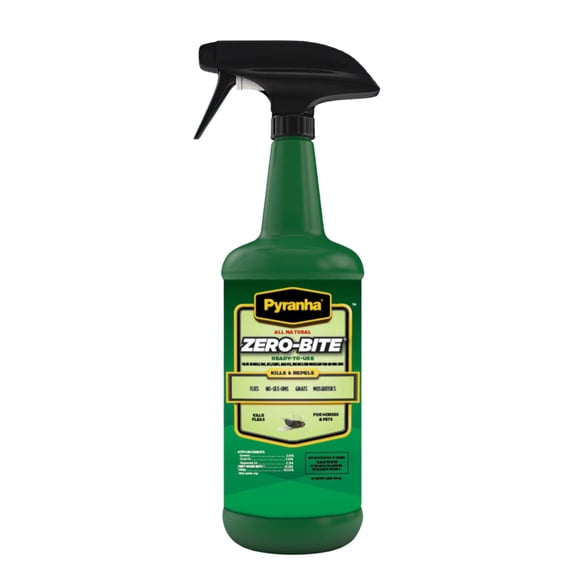 Spray contra moscas Pyranha Zero-Bite de Tack Shack of Ocala, 946 ml