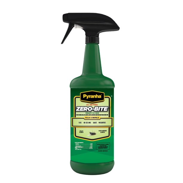 Spray contra moscas Pyranha Zero-Bite de Tack Shack of Ocala, 946 ml