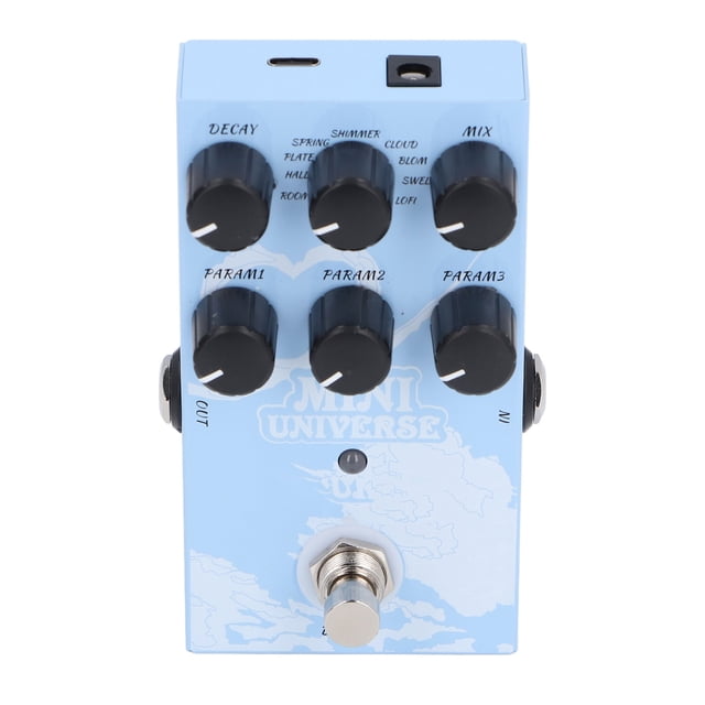Pedal de Efecto de Guitarra, Pedal de Efecto de Reverberación 1/4 Pulgadas de