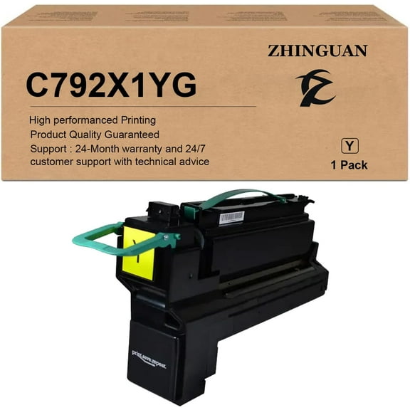C792X1YG C792 High Yield Yellow Toner Cartridge Work for lexmark C792 C792de C792dhe C792dte C792e Printer