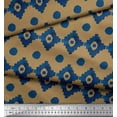 thumbnail image 2 of Soimoi Brown Japan Crepe Satin Fabric Aztec Geometric Printed Fabric 1 Yard 42 Inch Wide, 2 of 3