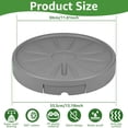 thumbnail image 2 of Threns Plant Stand with Wheels 13.2 Inch Rolling Plant Stands with Water Storage Frosted Round Plant Dolly with 360° Casters Loading Capacity 330lbs, 2 of 9