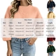 thumbnail image 3 of Edvintorg Pullover Sweaters for Women Crew Neck Casual Knit Sweater Long Sleeve Loose Top Womens Fashion Khaki XL, 3 of 6