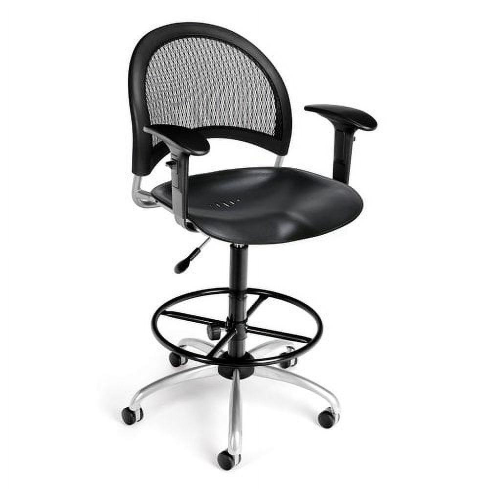 OFM Moon Fabric Swivel Drafting Stool in Sage Green