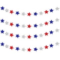 thumbnail image 3 of 4 Pcs Décorations du 4 Juillet - Guirlande d'Étoiles Patriotique, Banderoles Rouges, Blanches et Bleues, Décorations Patriotiques pour la Fête de l'Indépendance, la Fête du Travail, la Fête des Anciens Combattants, le Memorial Day, 13 Pieds x 4 Pcs, 3 of 5
