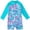 Blue, variant on LYMAYTER 4-9Y Girls Long Sleeve Swimsuit Onesies UPF 50  UV Swimwear Zipper Rash Guard Bathing Suit for Kids Toddler