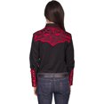 thumbnail image 2 of Scully PL-654-CRI-S Womens Western Shirt - Crimson- Small, 2 of 3