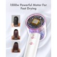 thumbnail image 3 of Rudd Hair Dryer with Diffuser, High Speed Hair Dryer with Display, 110000 RPM Brushless Motor for Fast Drying, 200 Million Negative Inoic Low Noise, White, 3 of 7