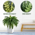 thumbnail image 6 of LINBONIO Set of 2 Artificial Fern,40IN Artificial Boston Fern Large Hanging Plant,Fake Ferns for Planter Garden Porch Entrance Home Windowsill Yards Farmhouse Decoraction, 6 of 8