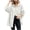 White, variant on Women's Waffle Knit Hooded Shacket Button Down Long Sleeve Drawstring Jacket with Pocket Casual Loose Outerwear,Yellow,S