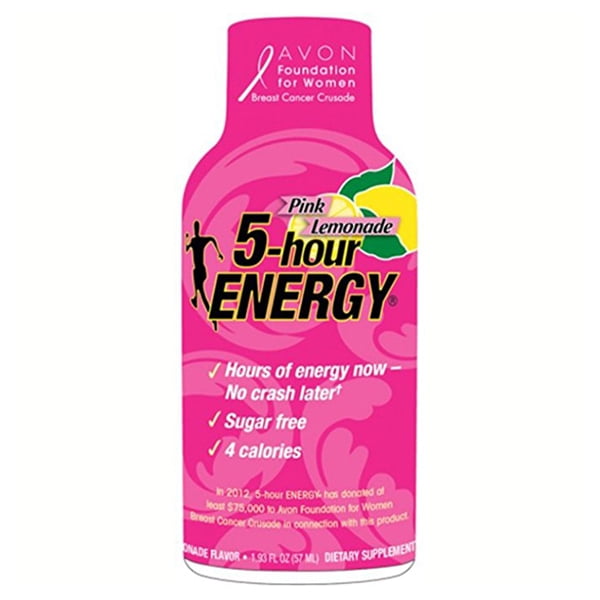 5hour ENERGY Pink Lemonade Energy Drink 1.93 oz Plastic Bottles Pack of 24