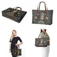 thumbnail image 2 of ZUXONGSY Owl Book Book Print Handbag with Large Capacity Makeup Bag Purse for Women PU Leather Top Handle Satchel Set with Fashion Cosmetic Pouch Purse Card Holder for Workout Dating, 2 of 5