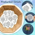 thumbnail image 3 of MesaSe 4 Sheets 16Pcs Wedding Dress Water Soluble Hand Sewing Stabilizers for Fabric 11.6x8.2 Inch Embroidery Stitch Practice Embroidery Patterns Transfers for Embroidery Beginners Lovers, 3 of 7