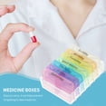 thumbnail image 4 of Shisuyan Assorted Color Weekly Pill Organizer Case for 7 Days with Tight Seal Plastic Storage 7 Compartment, 4 of 9