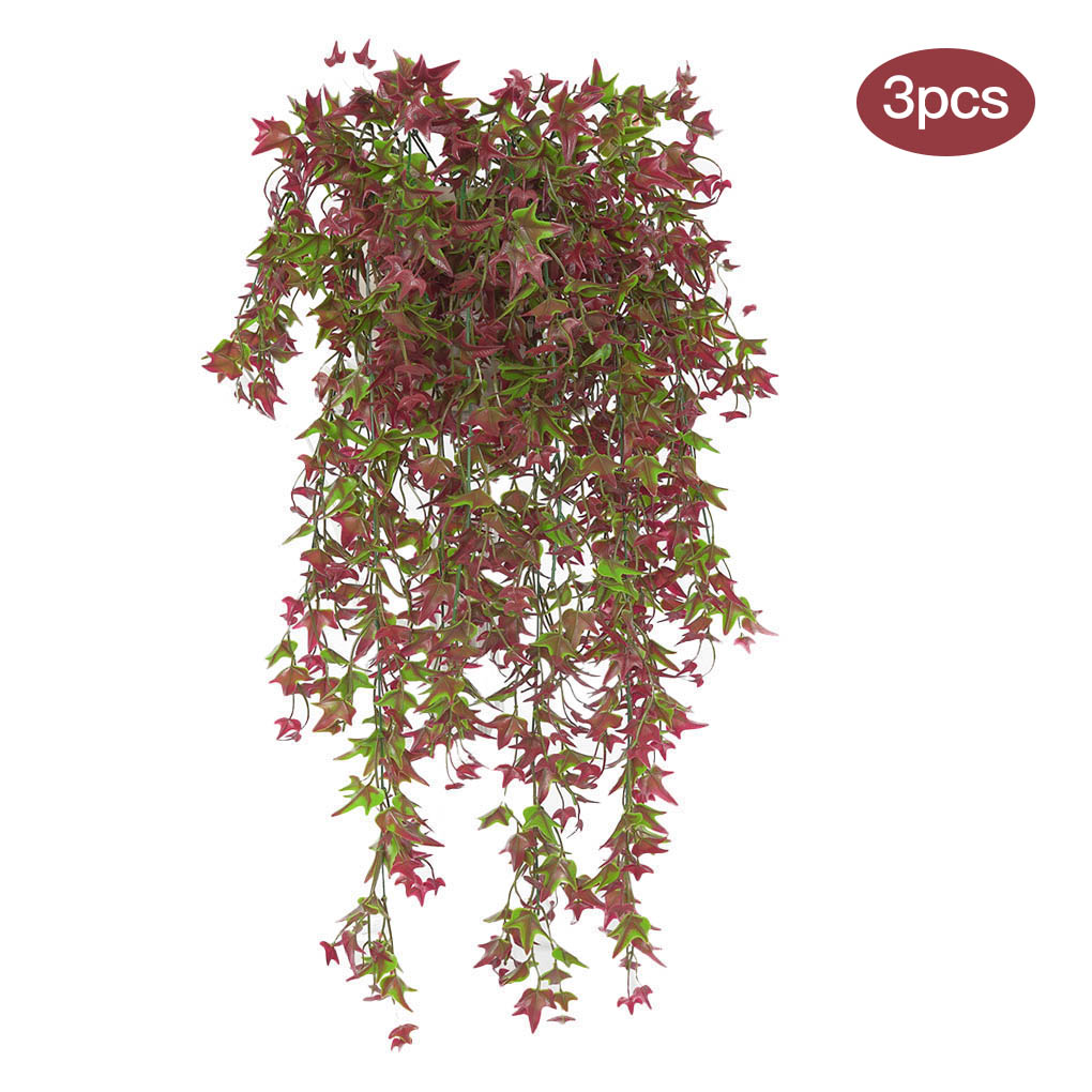 3pcs Home Artificial Plant Vine Hanging Basket Fake Plant Plastic Vine