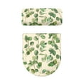 thumbnail image 5 of FORUDESIGNS Eucalyptus Leaves Print Toilet Lid Cover Toilet Tank Cover 2 Pcs, Machine Washable Seat Covers, Prevents Dust, Fits Most Round, Elongated and Oblong Lids, Accessories Decor, 5 of 8