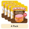 (4 pack) Lunchables Ham & Cheddar Protein Pack, 3.2 oz Pack