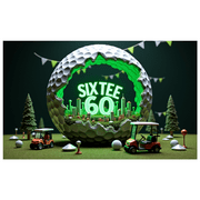 Golf Themed Backdrop Banner with Neon Sixtree 60 Decoration Golf Cart Golf Balls Party Supplies Photography Props Golf Party Decorations Golf Event Decor Background
