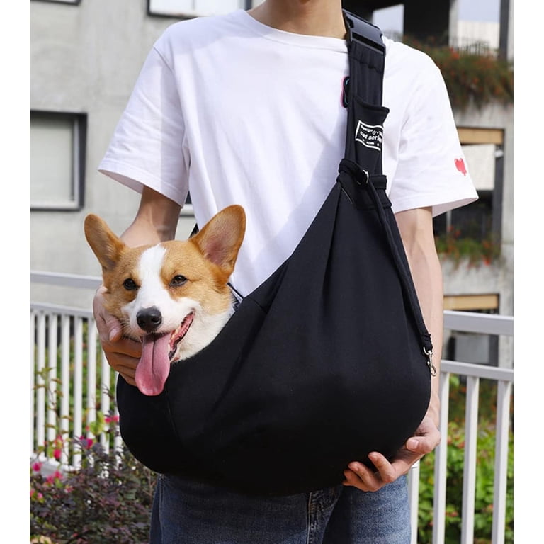 DANPINGLE Hands-Free Pet Sling Carrier, Black photo 3