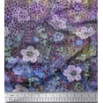 thumbnail image 3 of Soimoi Modal Satin Fabric Floral & Leopard Panel Printed Fabric 1 Yard 42 Inch Wide, 3 of 3