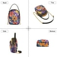 thumbnail image 3 of FORMRS Crossbody Bag for Women Quilted Travel Shoulder Cell Phone Purse with Chain Strap Handbag, Colorful Painted Flowers Pattern, 3 of 7