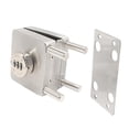 thumbnail image 3 of Cerradura de puerta de vidrio sin marco, cerradura de puerta corrediza de acero inoxidable resistente Puerta Simple Cuadrada, 3 of 9