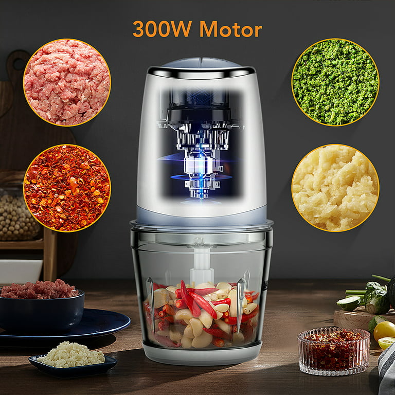 Acekool Electric Food Chopper, 300W 2-Cup Mini Food Processor with