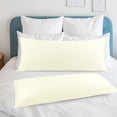 thumbnail image 3 of Unique Bargains 2-Piece Microfiber Body Pillow Covers, 20" x 60", Beige, 3 of 8