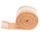 thumbnail image 2 of Cinta de arpillera con encaje blanco, rollo de yute natural para decoración DIY, embalaje de regalo, 5 yardas, encaje dentado de 5 cm, 2 of 14