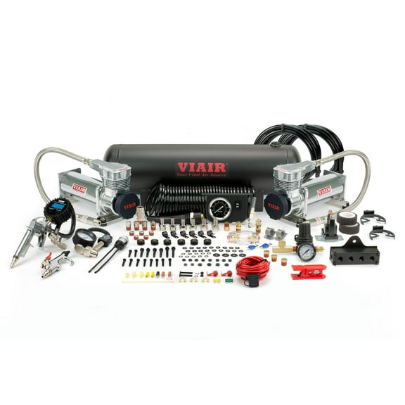 VIAIR 485C Gen 2 200 PSI Dual Onboard Air OBA Electric Compressor Kit, Platinum