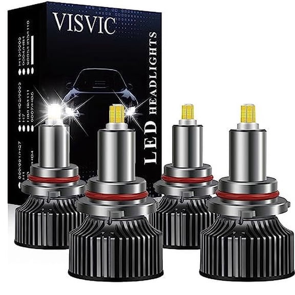 9005 9006 Headlight Bulbs Combo,24000 Lumens Bright Headlights, 6000K Cool White