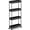 Black, variant on Slim Rolling Storage Cart 4 Tier Bathroom Organizer Mobile Shelving Unit Utility Cart Tower Rack for Kitchen Laundry Narrow Places, White
