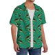 thumbnail image 2 of Balery Bass Fish Camisa Casual de Manga Corta con Botones para Hombre, Texturizada, Estilo Cubano, para Playa, Verano-Small, 2 of 5
