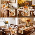 thumbnail image 4 of Fall Pumpkins Table Runner - 90 Inch Long Thanksgiving Maple Berry Farm Orange Plaid Cotton and Linen Blended Dress Scarves Farmhouse Table Runner for Kitchen Dining, Coffee Table, 13" x 90", 4 of 8
